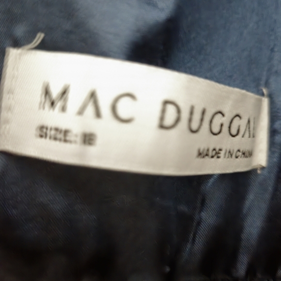 Mac Duggal PLEATED CAPLET T-LENGTH DRESS 49638, Size  18 Navy NWT - Picture 12 of 16